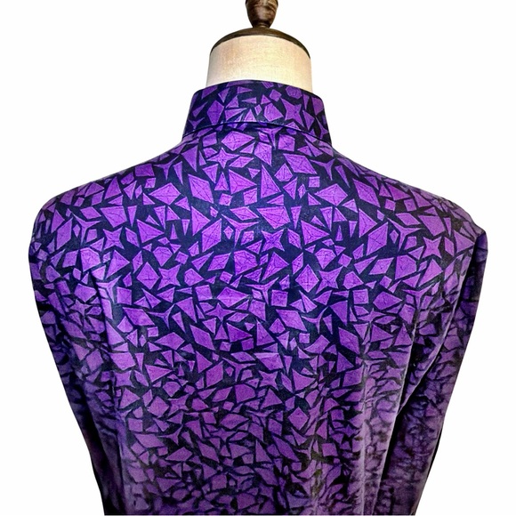 Versace Collection Geometric Cotton Shirt | 17” / 43 | Italian Statement - Picture 9 of 15